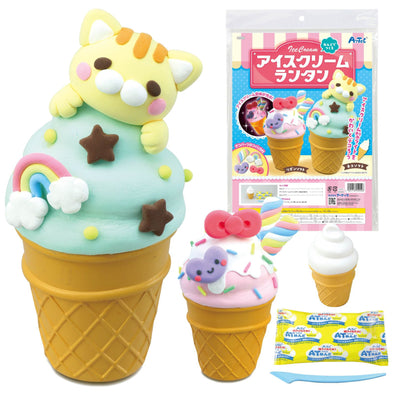Ice cream lantern made from clay01