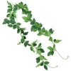 Fake green garland rose leaves only01