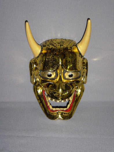 Nohmen (Noh Mask) Gold Leaf Hannya NOH01P - Taiko Center Online Shop